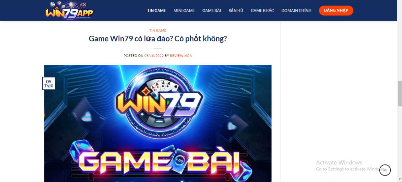 Trang tin game chính thức của cổng game WIN79, phát hành domain chính thức WI79.info